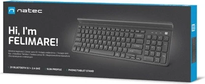 Tastierë Wireless Natec Felimare US Slim, e zezë