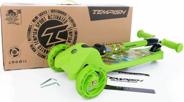 Trotinet për fëmijë Tempish, jeshile dhe rozë