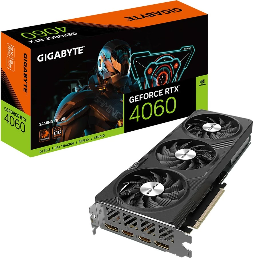 Kartelë grafike Gigabyte GeForce RTX 4060 OC 8G, 8 GB, GDDR6, e zezë