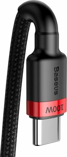 Kabel USB-C në USB-C Baseus BSU1520REDBLK 2 m 100W USB 3.0, zi/kuq