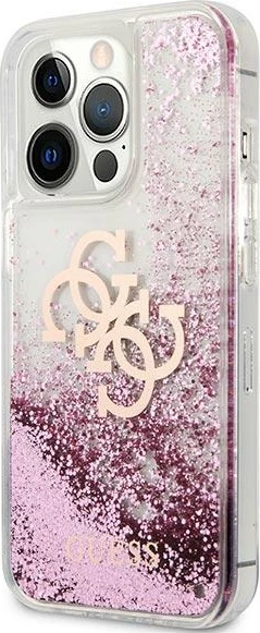 Mbështjellës Guess GUHCP13XLG4GPI për iPhone 13 Pro Max 6.7", hardcase, 4G Big Liquid Glitter, rozë
