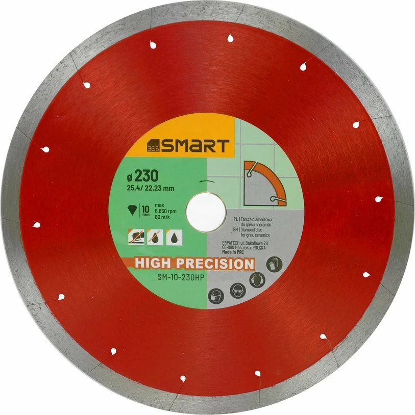 Disk prerës diamant Smart SM-10-230HP 230mm, vrimë 22.23mm, segment 15mm, 1 copë