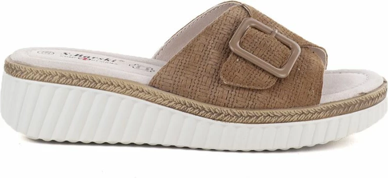 Sandale platforme për femra S.Barski 7002, kafe