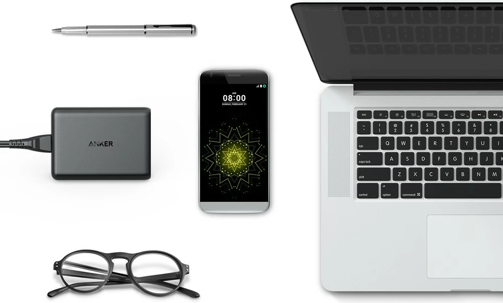 Karikues Anker PowerPort Speed 5, 5 porta, i zi