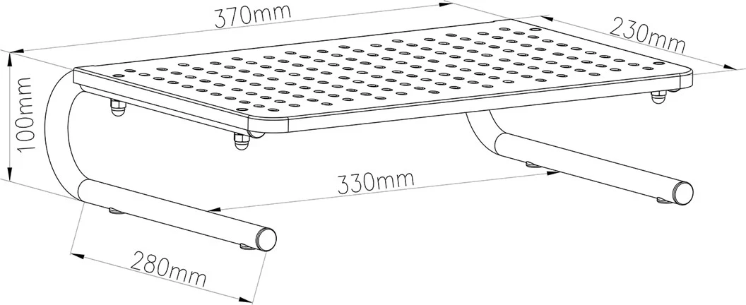 Stendë monitori/laptopi Maclean MC-948, e zezë