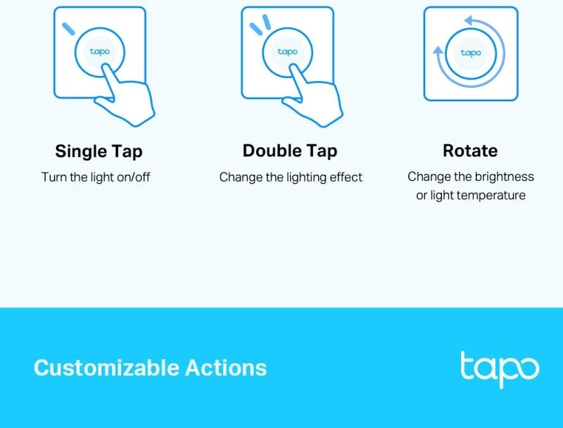 dimmer smart dritash, TP-Link Tapo S200D, wireless, e bardhë