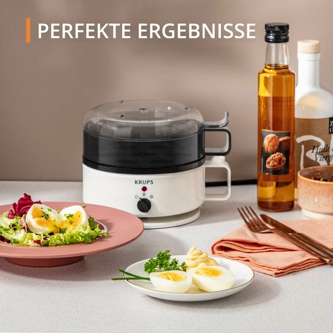 Zierës vezësh Krups EG 230115, 7 vezë, plastikë, i bardhë