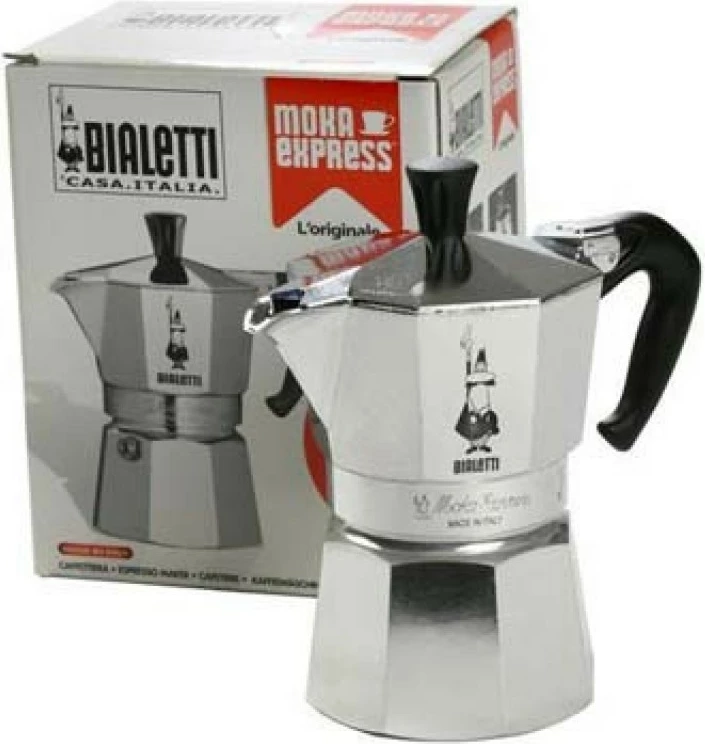 Moka pot Bialetti Moka Express, 0.775 L, 12 filxhanë, Alumini, E zezë