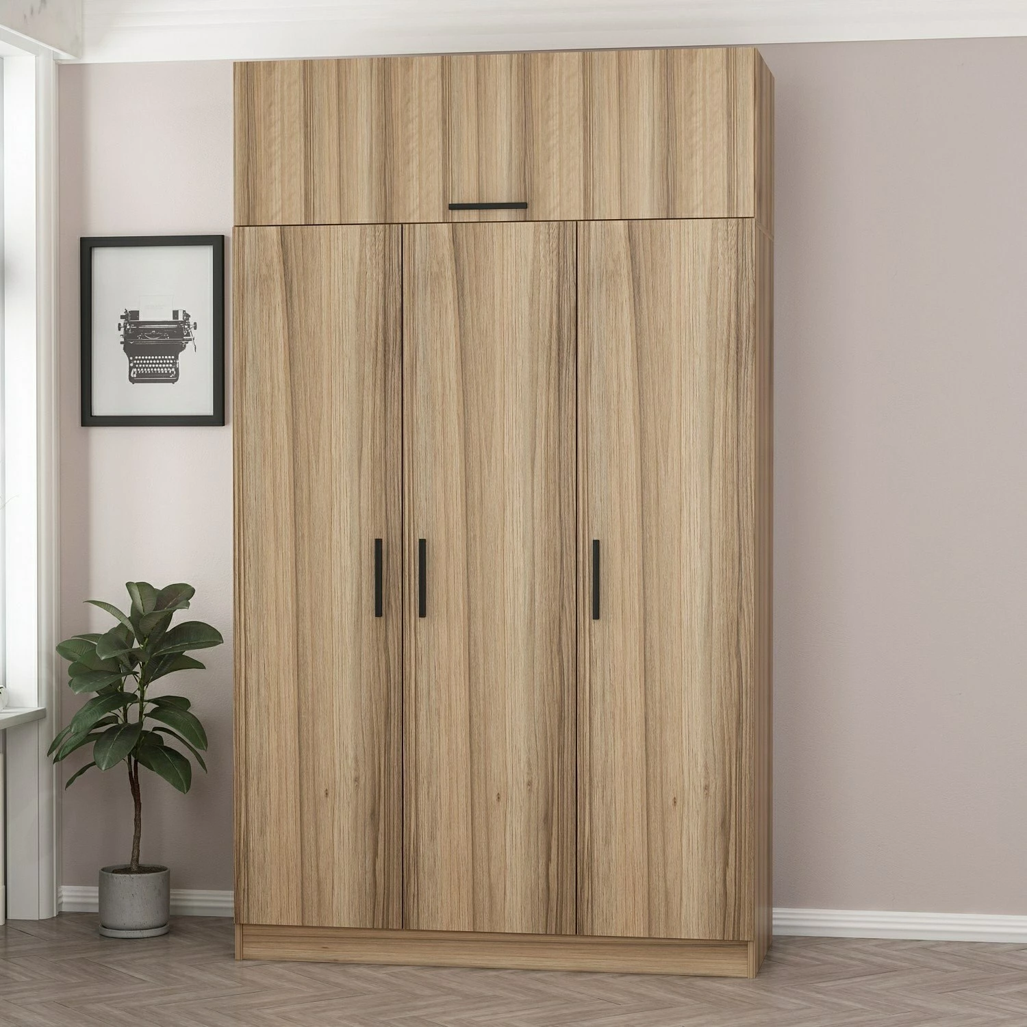 Dollap rrobash Skye Decor, dore, 135x235x52cm