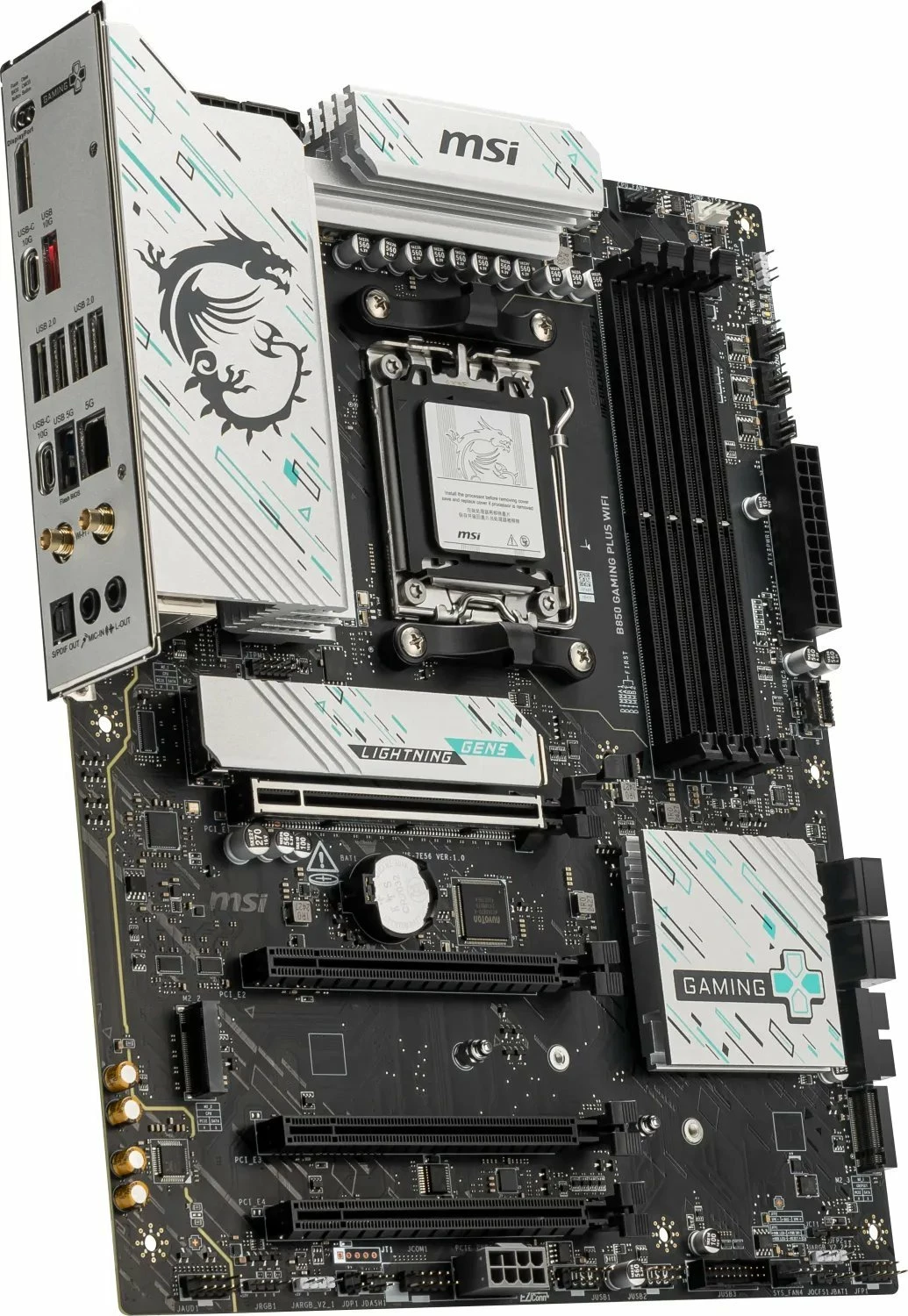 Pllakë amë MSI B850 GAMING PLUS WIFI, AM5, ATX, DDR5 deri 256GB, Wi‑Fi 7, 5G LAN, PCIe 5.0
