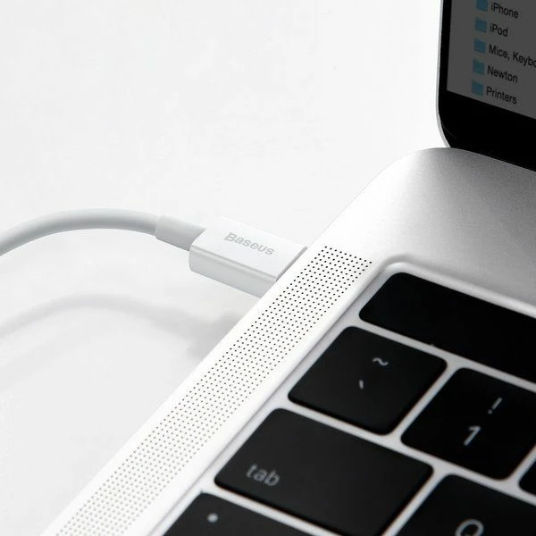 Kabllo USB-C në Lightning Baseus Superior Series CATLYS-C02 20W PD 2 m, e bardhë