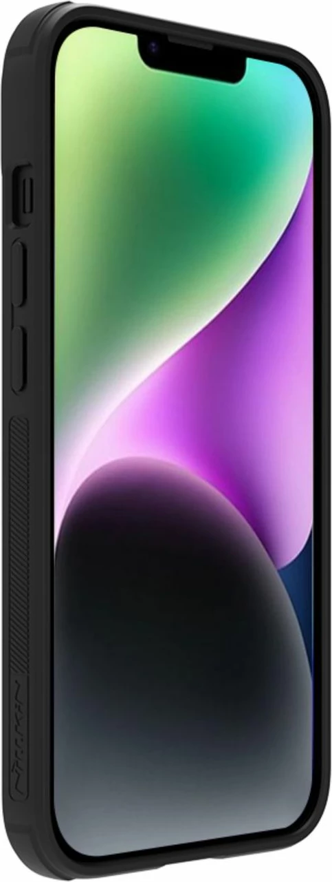 Mbështjellës Nillkin Textured S Case për iPhone 14 Plus me kapak kamere, i zi