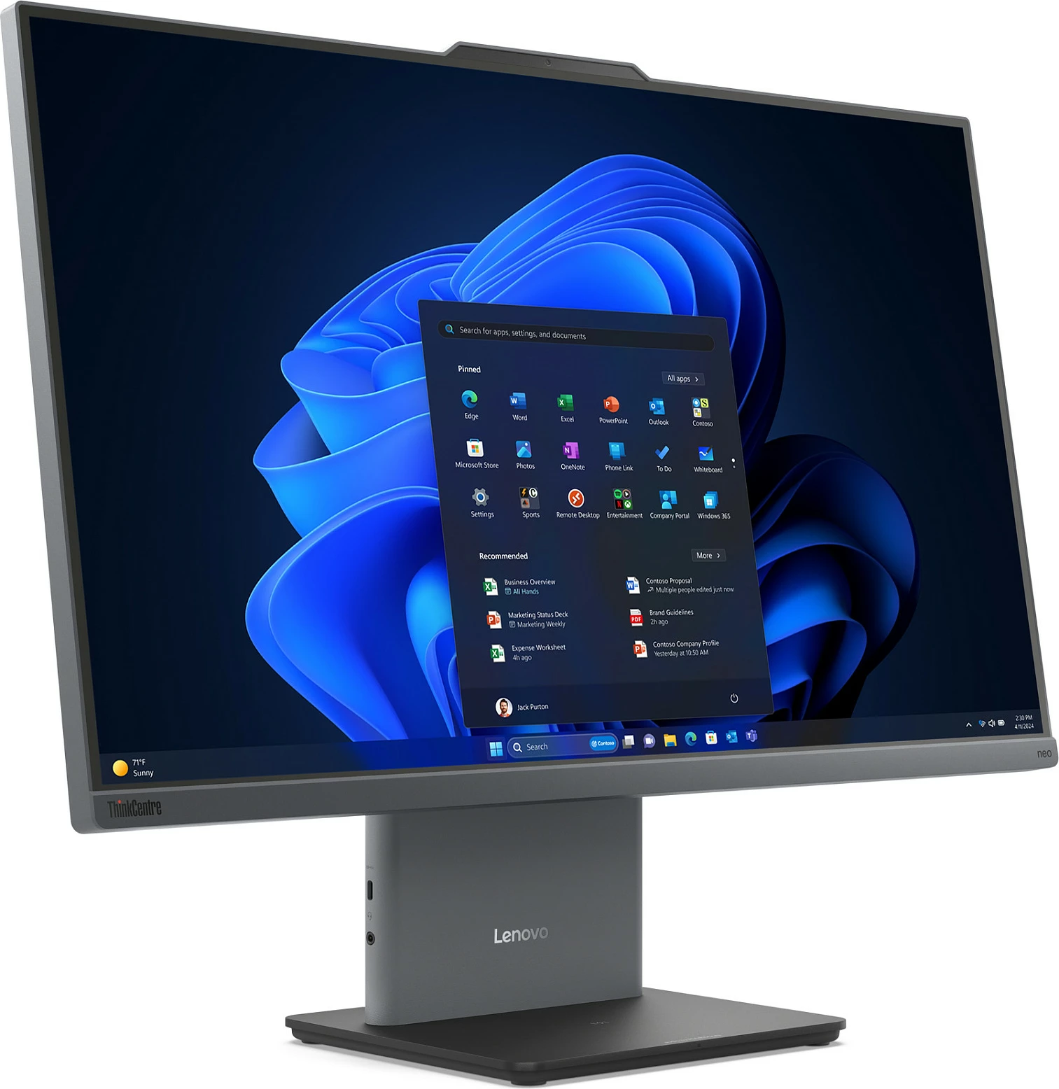 Kompjuter All-in-One Lenovo ThinkCentre neo 50a 27 Gen 5, Intel Core i5, 16GB RAM, 512GB SSD, 27 inch, Luna Grey