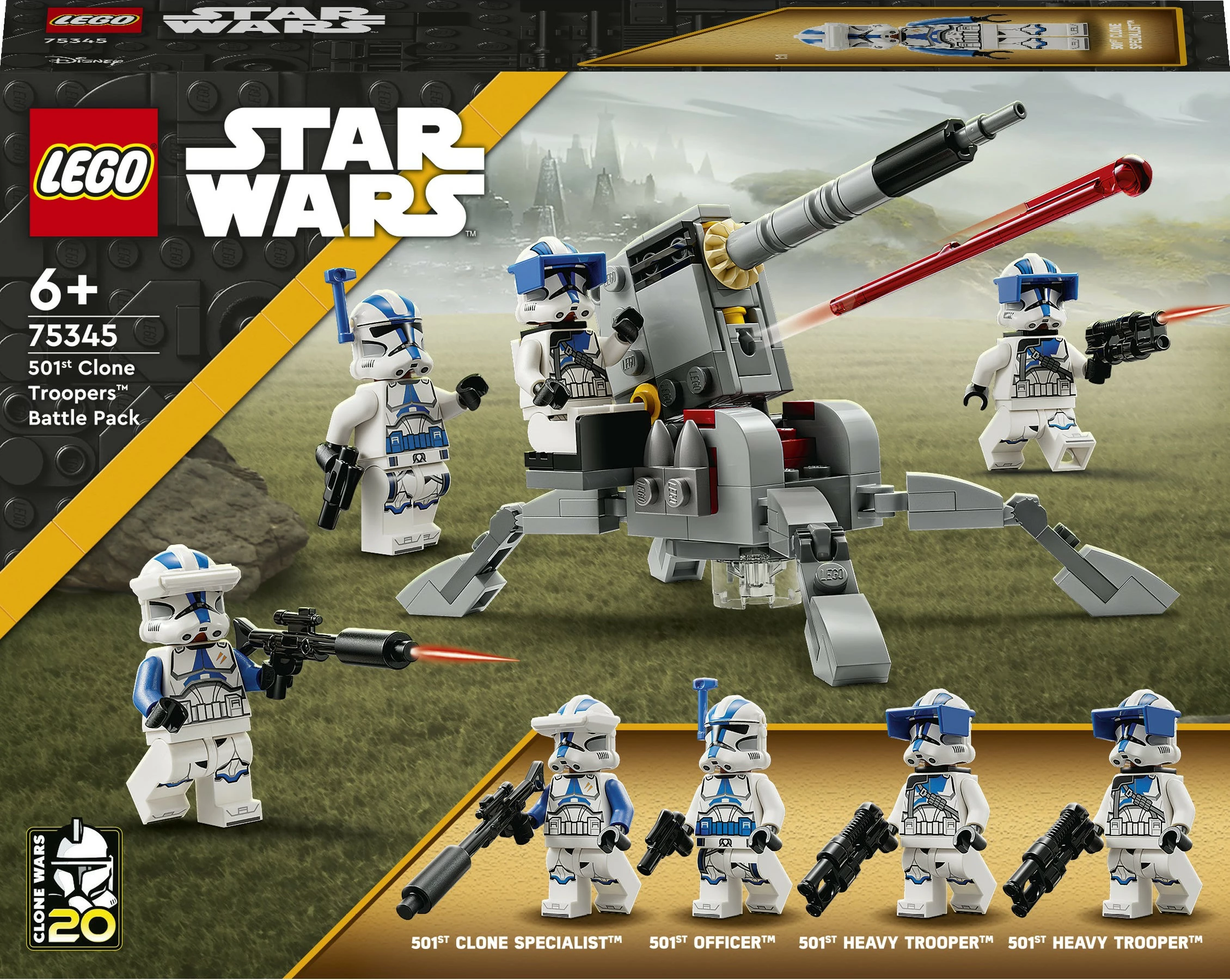 Set ndërtimi LEGO Star Wars 501st Clone Troopers, 119 pjesë, shumëngjyrësh