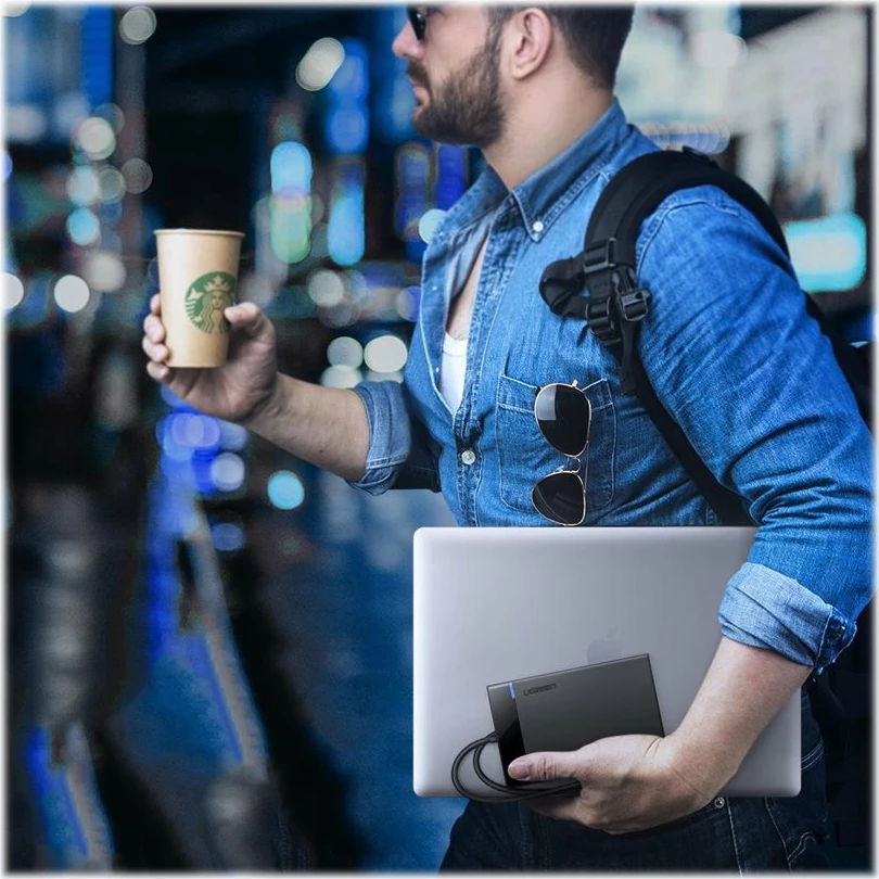 Kasë Ugreen US221 për hard disk 2.5", USB 3.0, e zezë