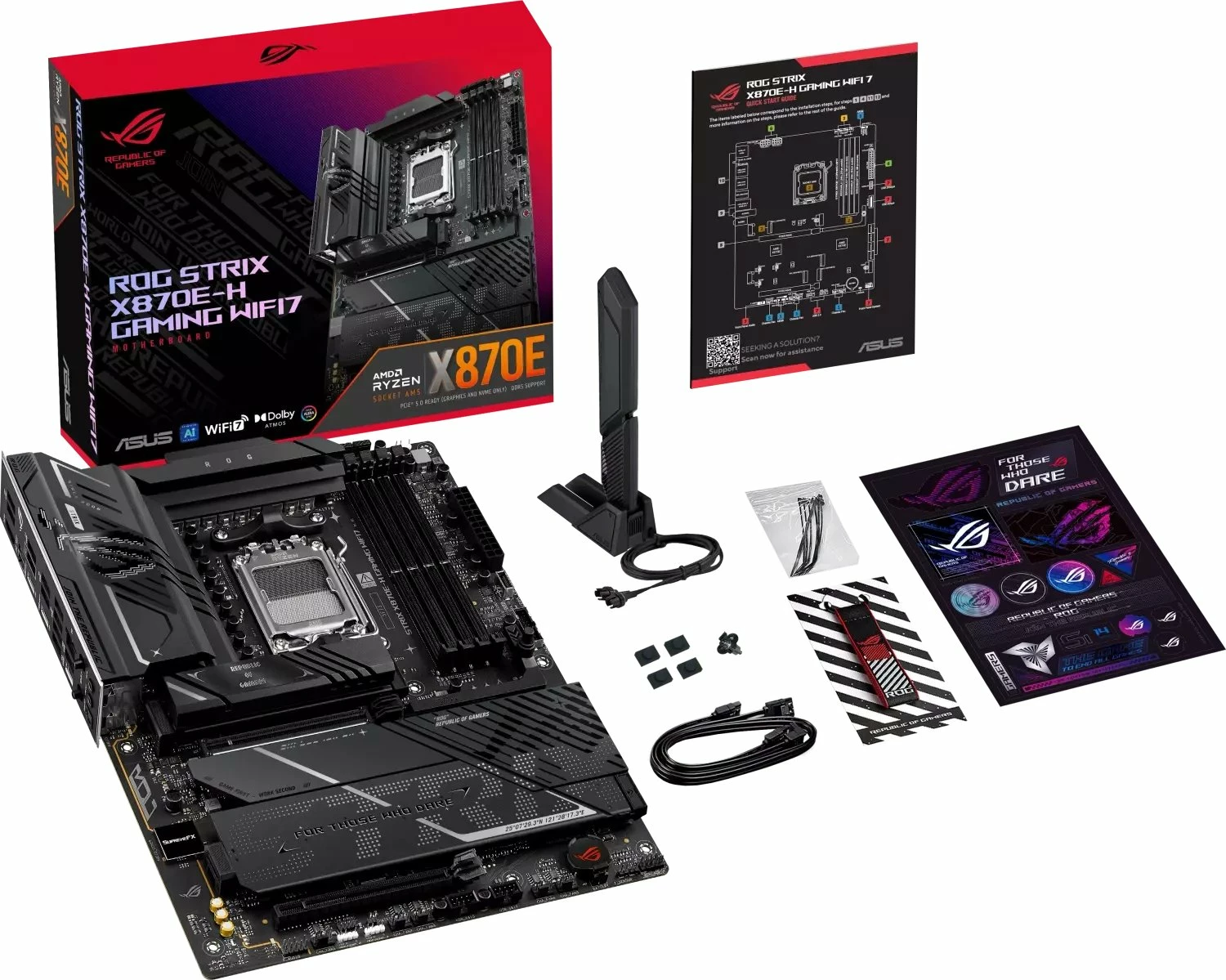 Pllakë amë Asus ROG Strix X870E-H Gaming WiFi 7, AM5, ATX, DDR5 256GB