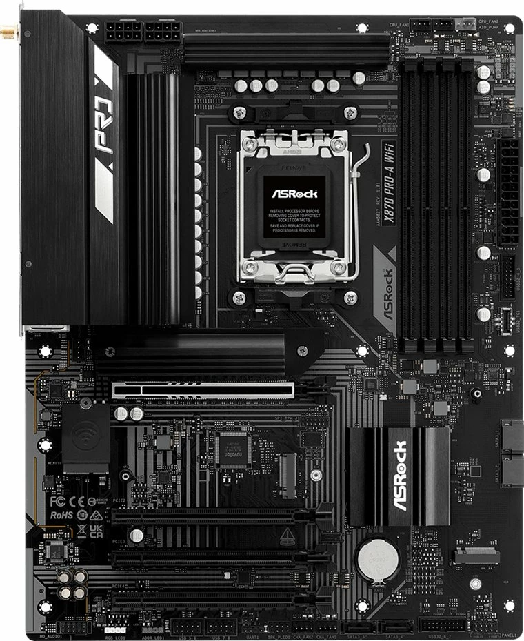 Pllakë amë ASRock X870 Pro-A WiFi ATX DDR5, e zezë
