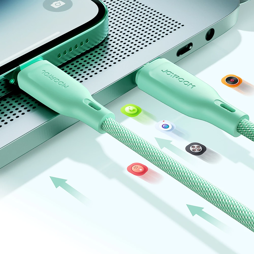 Kabllo Joyroom Multi-Color Series S-A34, USB-A në Lightning, 1m, 3A, e zezë