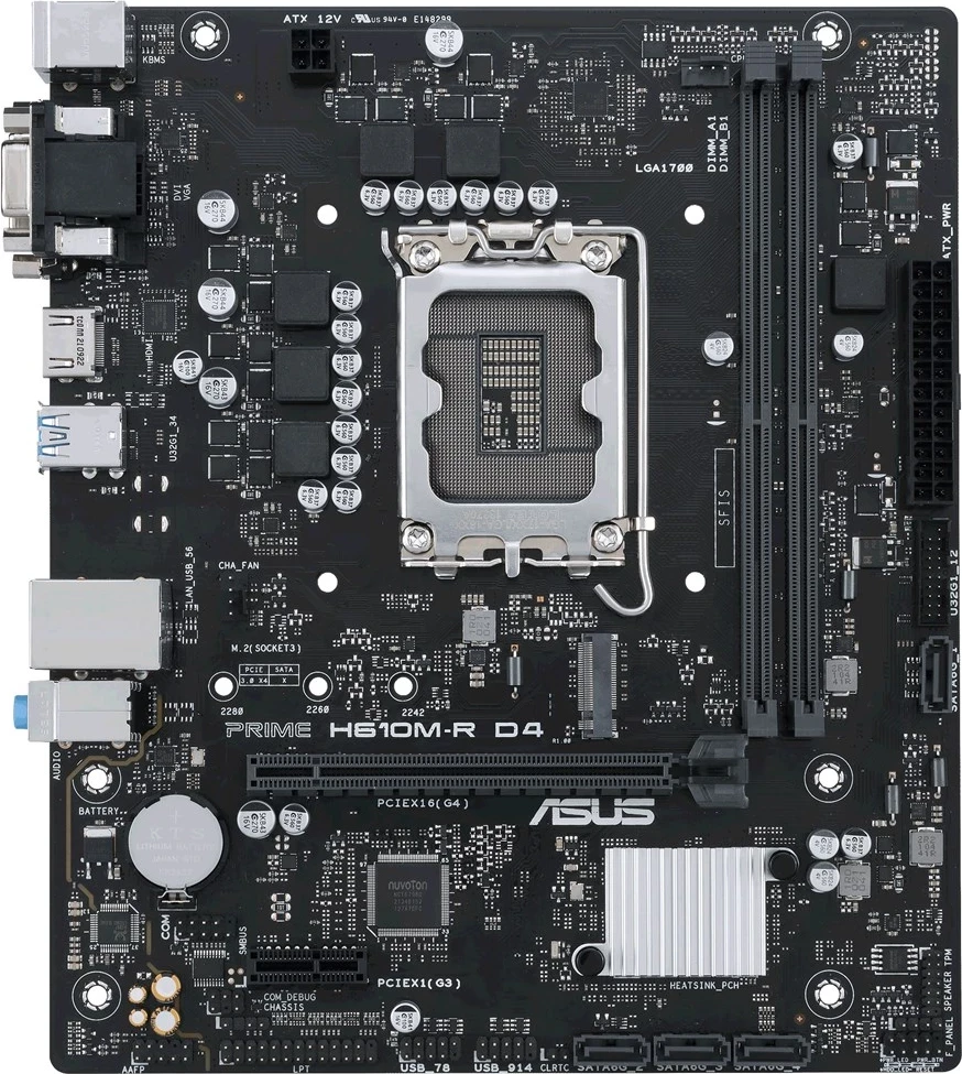 Pllakë amë ASUS PRIME H610M-R D4, Intel H610, micro ATX