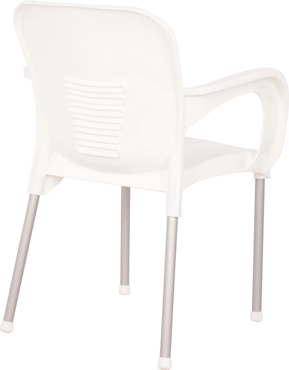 Karrige polipropileni KAREK FH5592.01 e bardhë me këmbë alumini 59x58x81 cm