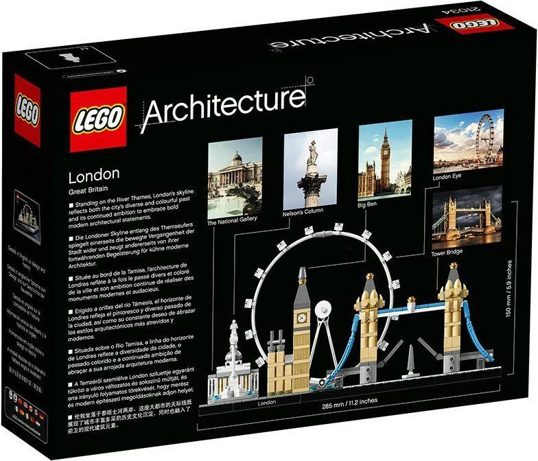 Set ndërtimi LEGO Architecture London 21034, 468 pjesë, shumëngjyrësh