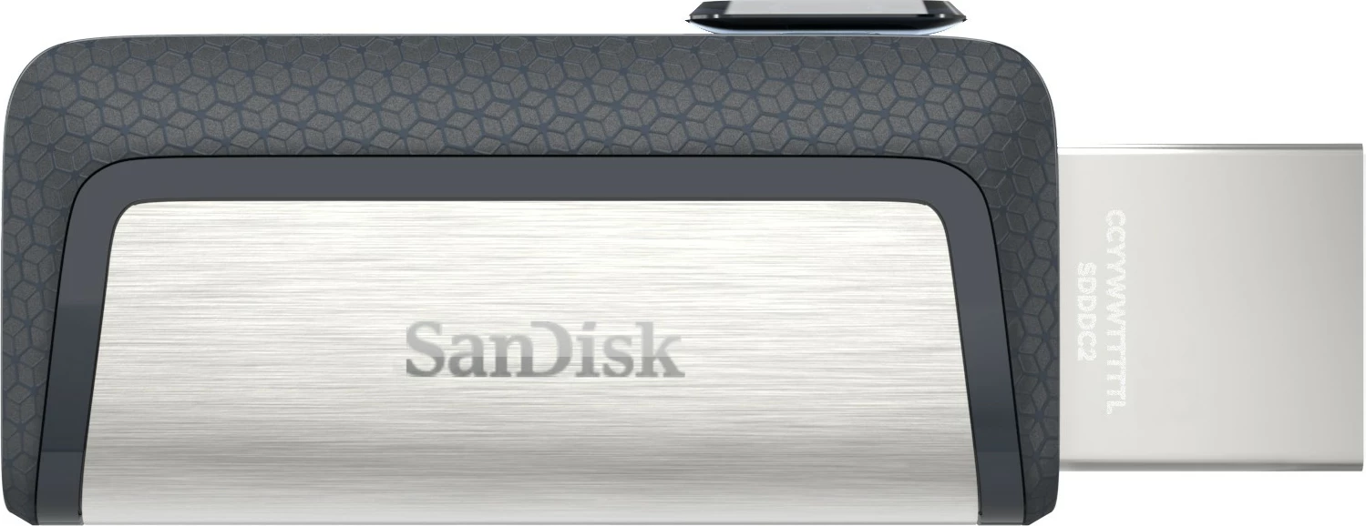 USB SanDisk Ultra Dual Drive, 128 GB, USB Type-A / USB Type-C, 3.2 Gen 1, E zezë, Argjend
