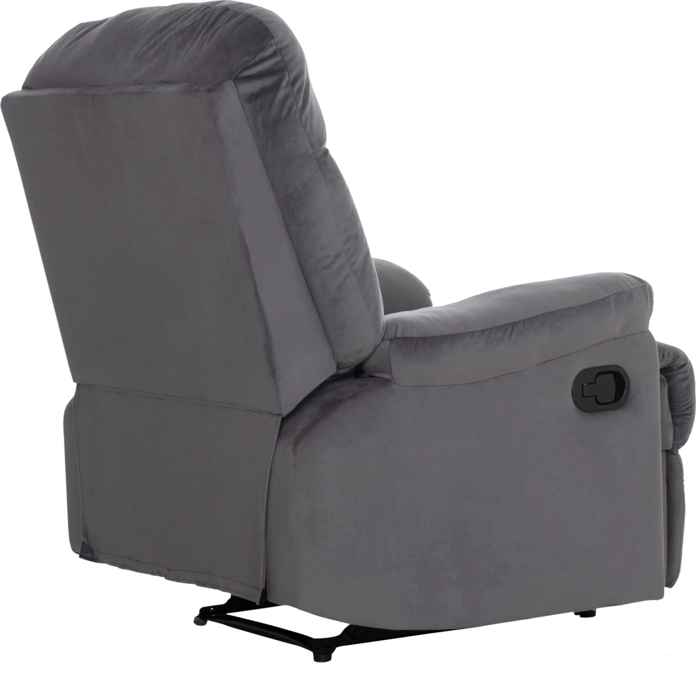 Fotel me recliner manual BRAYLEN, kadife gri, FH3298.01, 85x90x95cm