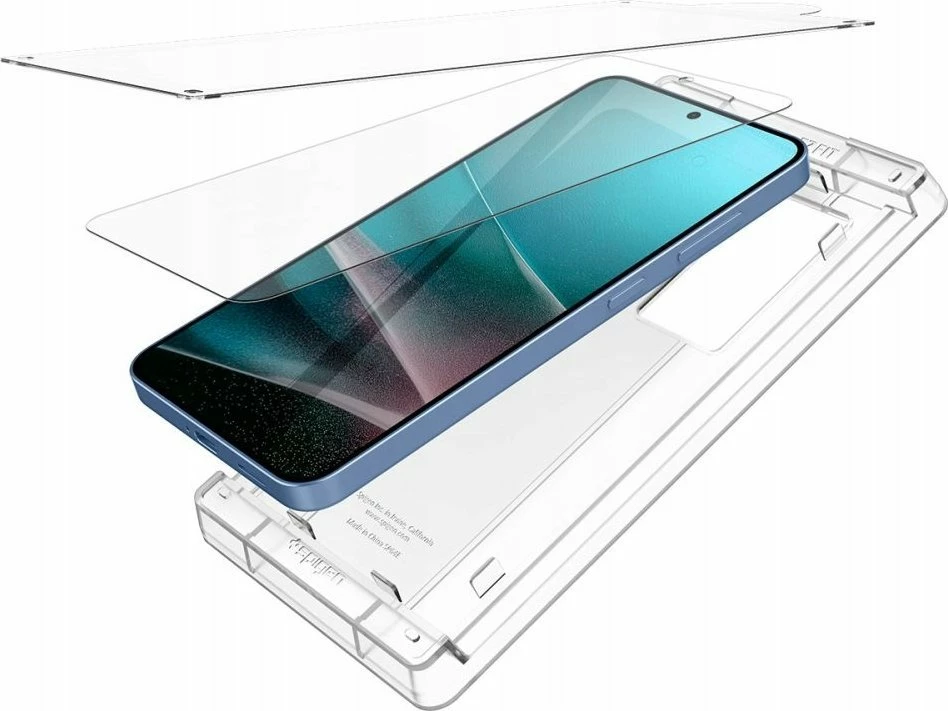 Xham mbrojtës hibrid Spigen Elite Shield EZ Fit HD për Samsung Galaxy S25, transparent, 1 copë