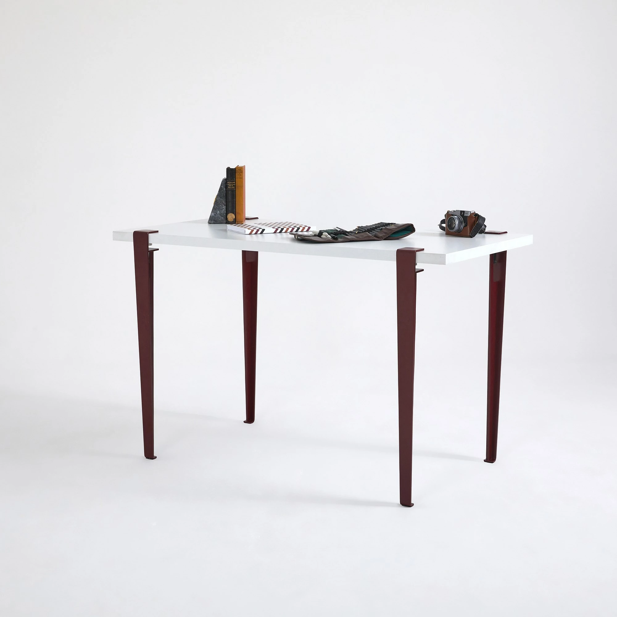 Tavolinë studimi Skye Decor, Eridanos, e bardhë-burgundy