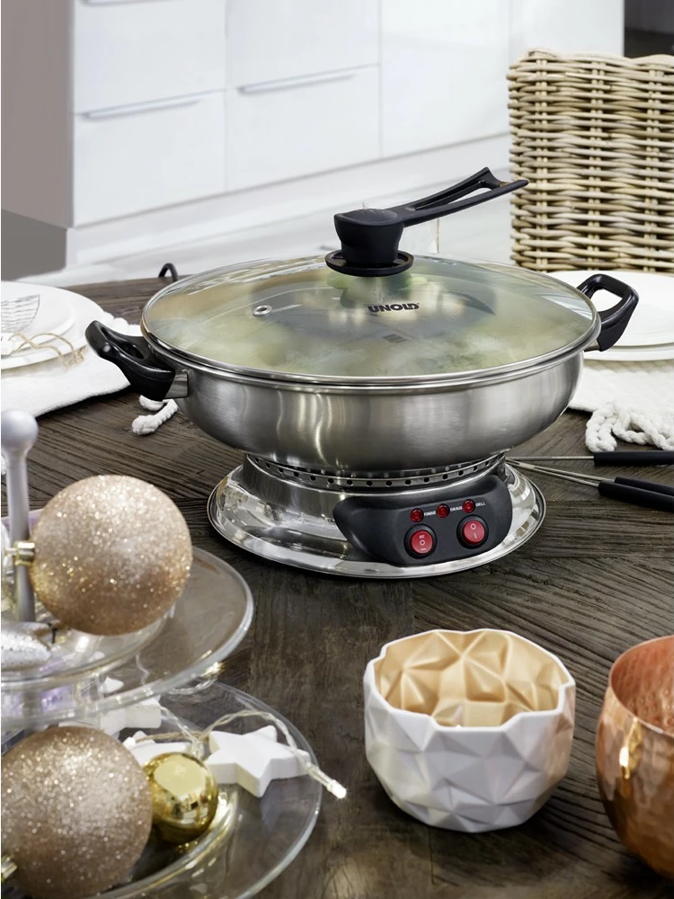 Set fondue UNOLD 48746, 6 persona, 2 L, i zi, çelik inox