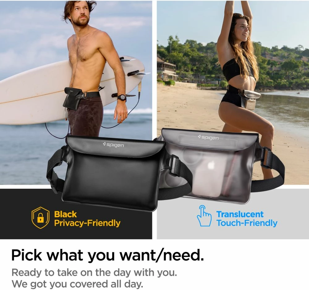 Çantë beli Spigen Aqua Shield A620, IPX8, e zezë