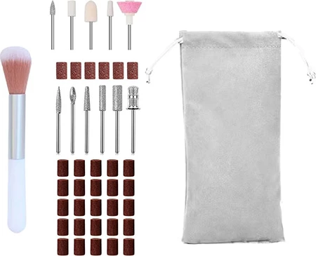 Freze elektrike për thonj, Adler, AD 2181, deri 13500 RPM, 5 shpejtësi, rikarikues USB-C me LED, set 11-në-1, rozë