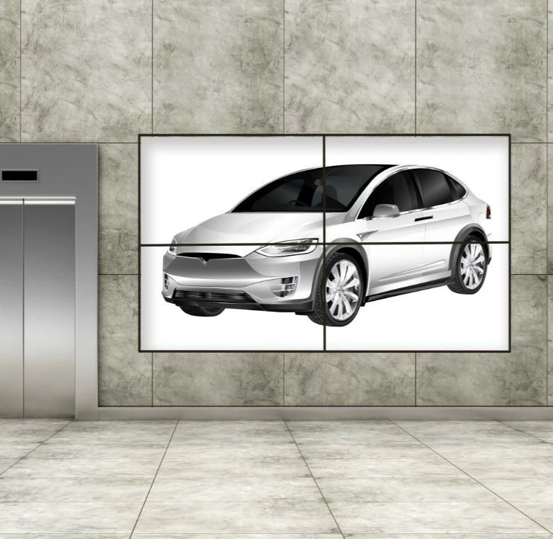 Mbajtës muri për video wall Edbak VWPOPS55-L, për monitor 42-55 inç, VESA 100x100-600x400, i zi