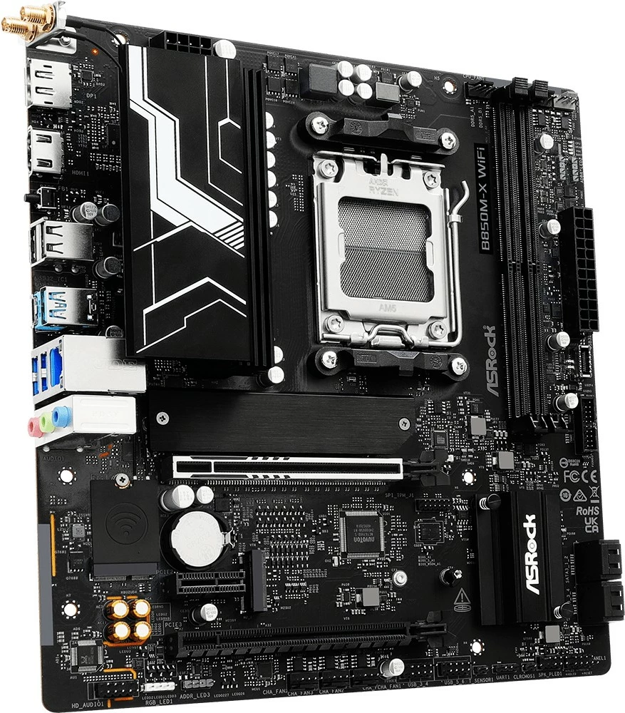 Pllakë amë ASRock B850M-X WIFI R2.0, Socket AM5, DDR5, micro ATX, WiFi 6E, E zezë