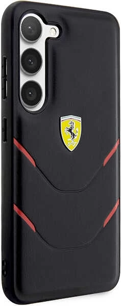 Mbështjellës Ferrari Hot Stamp Lines për Samsung Galaxy S23+, i zi