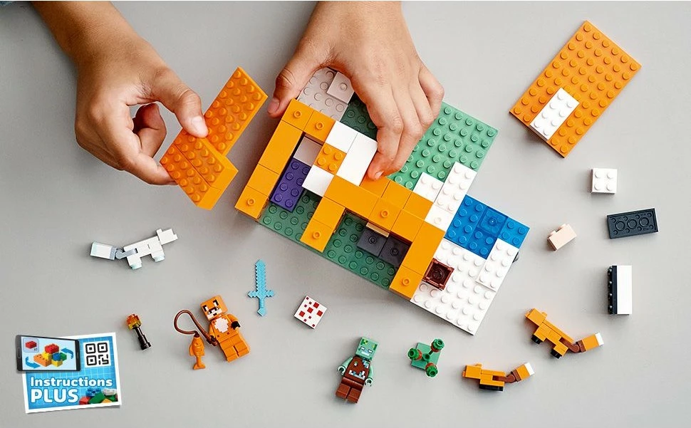 Set ndërtimi LEGO Minecraft The Fox Lodge, 193 pjesë, plastikë, shumëngjyrësh