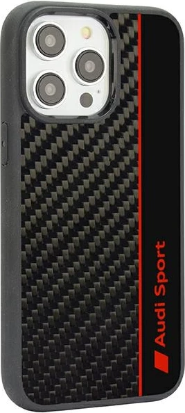 Mbështjellës Audi Carbon Fiber Stripe për iPhone 14 Pro 6.1", TPU, i zi