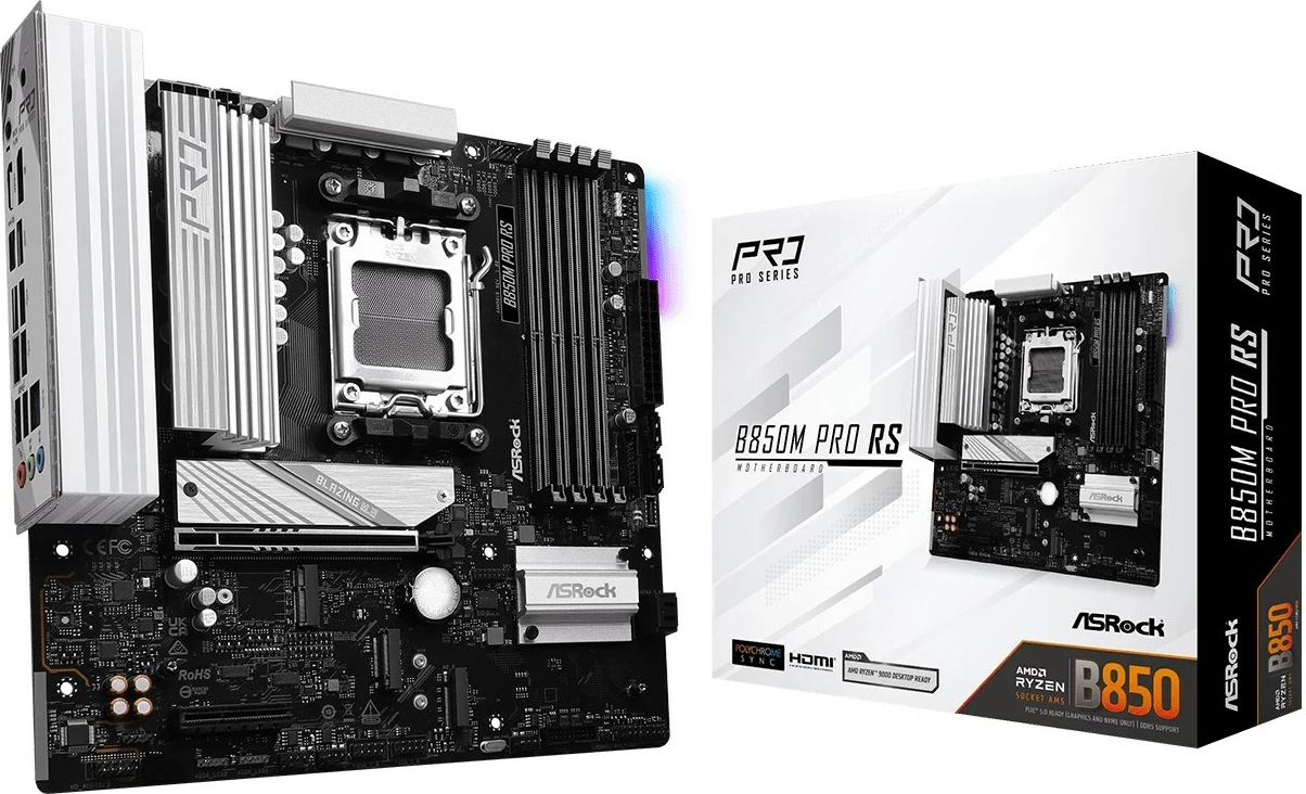 Pllakë amë Asrock B850M Pro RS, Socket AM5, micro ATX, E zezë