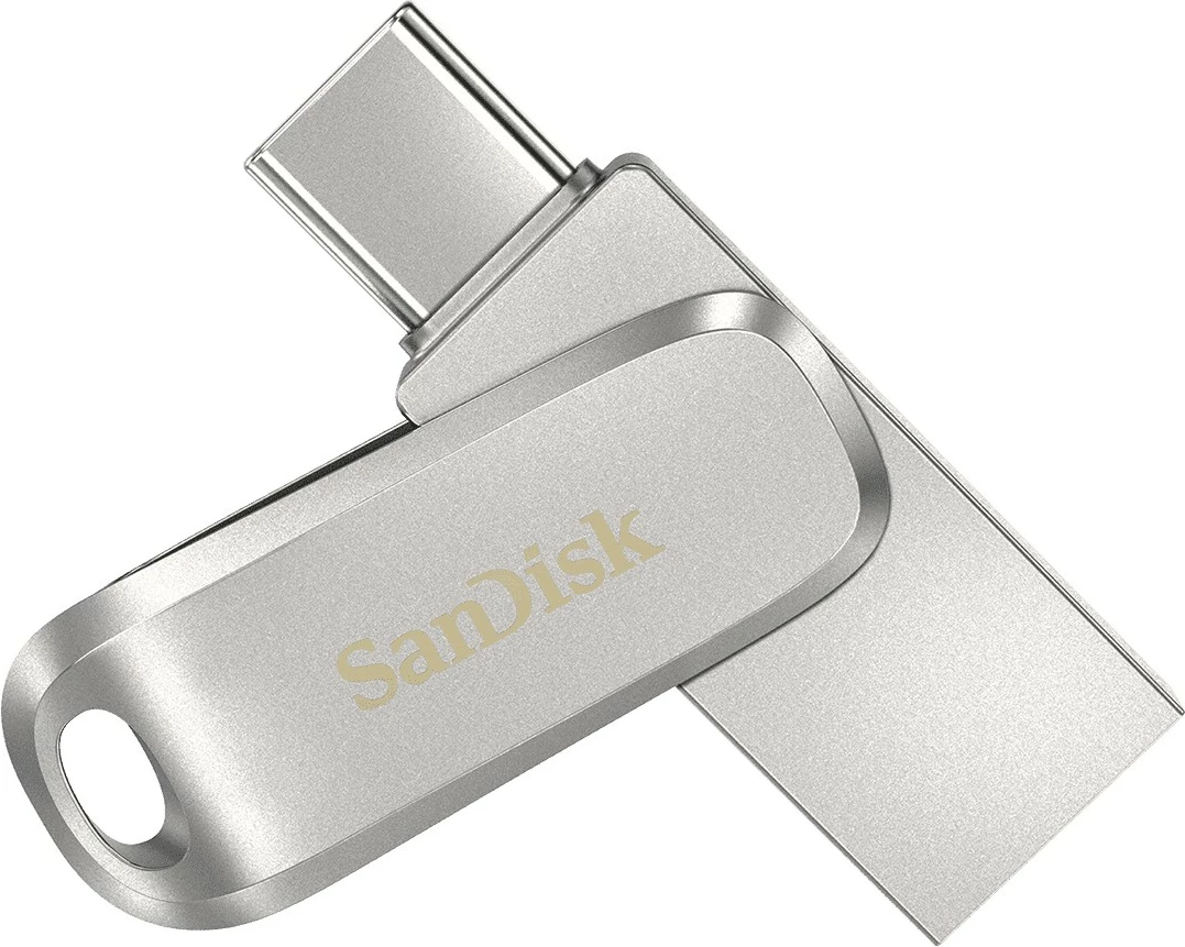 USB SanDisk Ultra Dual Drive Luxe, 1 TB, USB Type-A / USB Type-C, 3.2 Gen 1, 150 MB/s, Inox