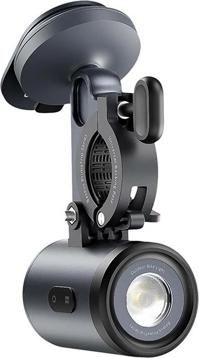 Mbajtës telefoni për biçikletë Baseus PrimeTrip 2-in-1 me dritë LED, i zi