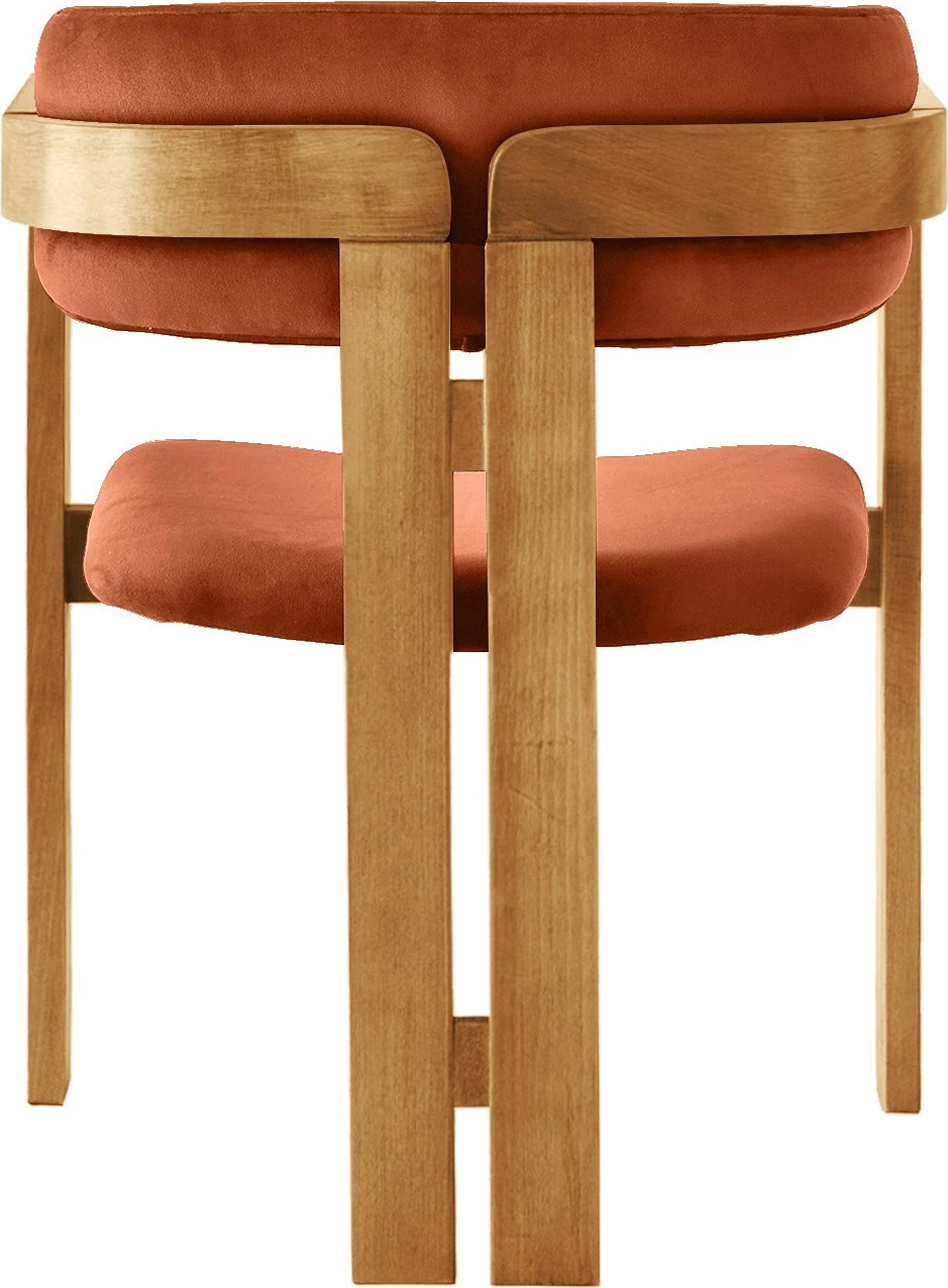 Karrige Hanah Home, dru lisi, kadife ngjyrë e kuqe qeramike, CO-037