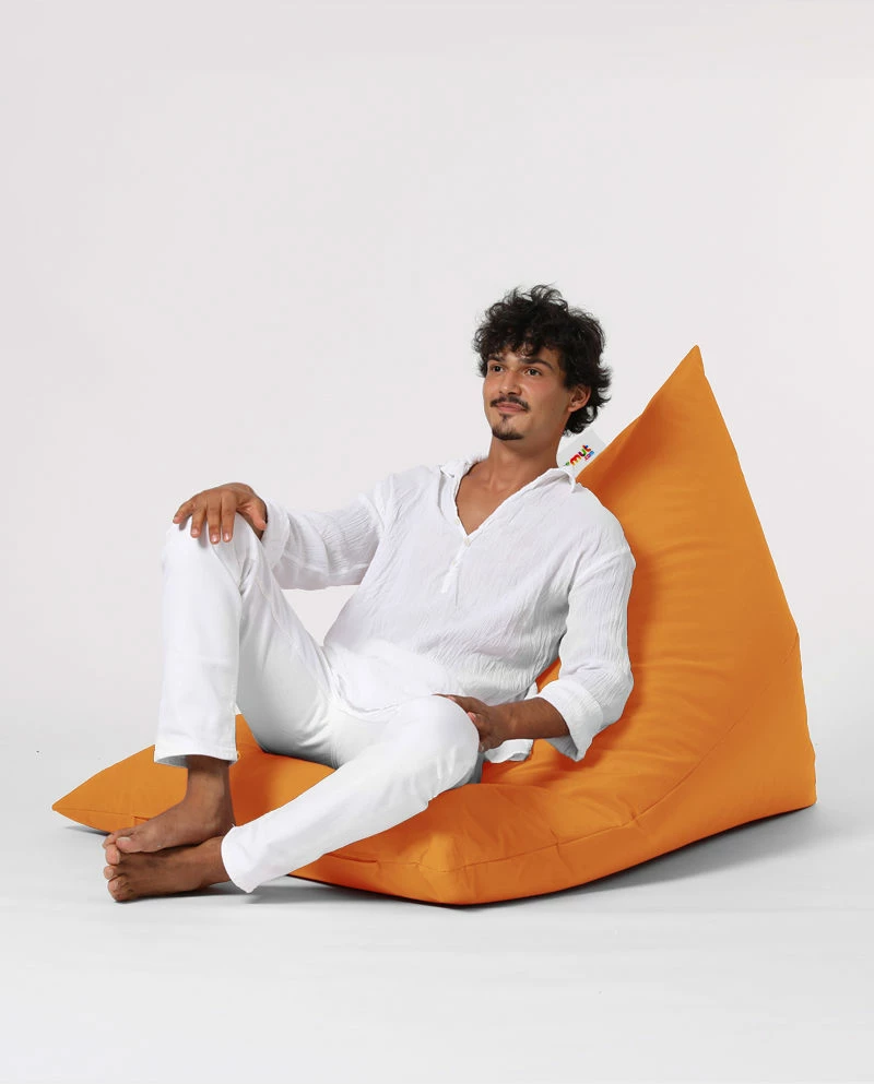 Puf kopshti, ngjyrë portokalli, Pyramid Big Bed, Atelier del Sofa