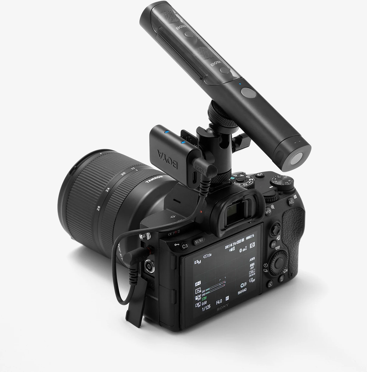 Mikrofon pa kabllo BOYA Magic-02 2.4GHz USB-C, set 2x transmitter + receivera + kuti karikimi, i zi