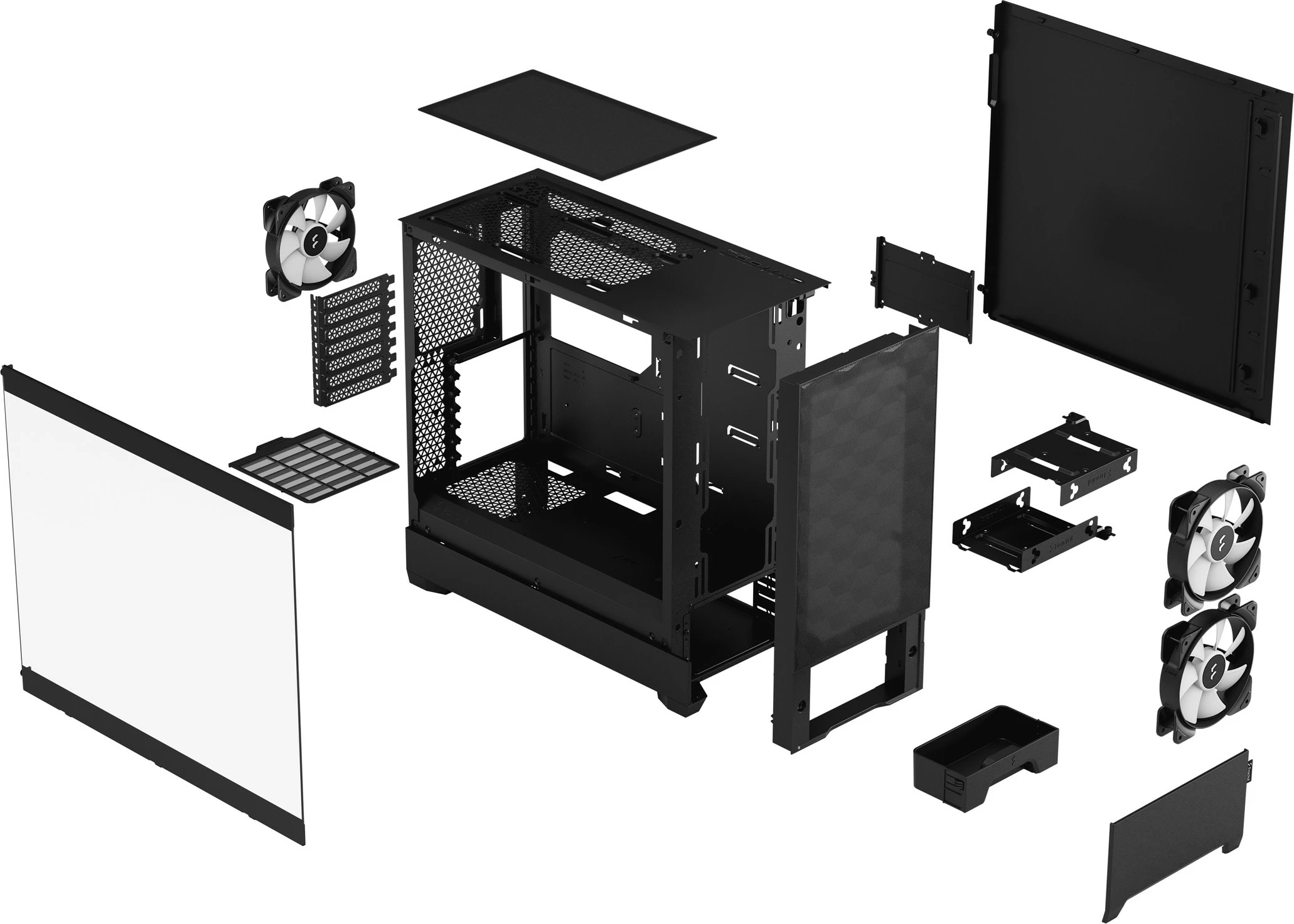 Kasë Fractal Design Pop Air, Tower, PC, ATX, micro ATX, Mini-ITX, E zezë