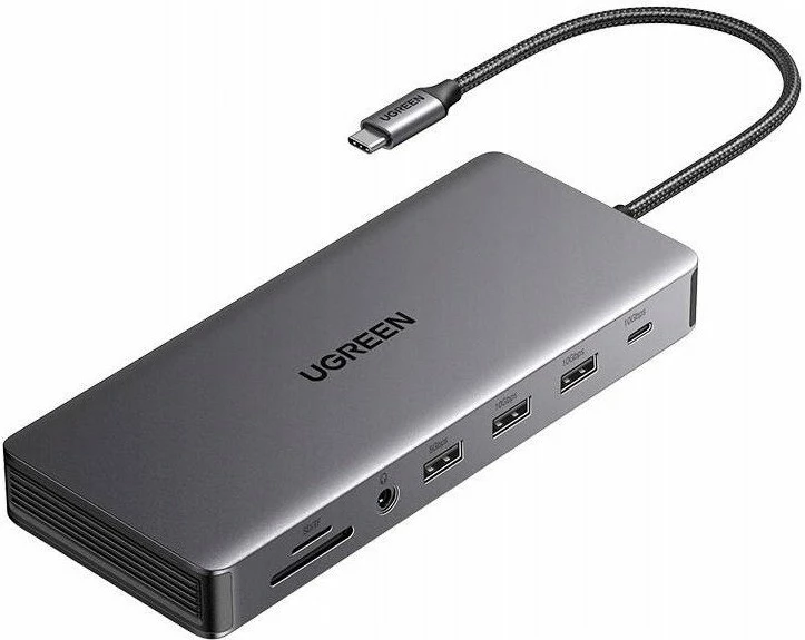 Stacion dokimi USB-C Ugreen Revodok Pro 313 (15978) 13-port, PD 100W, HDMI 8K/4K, 10Gbps, gri