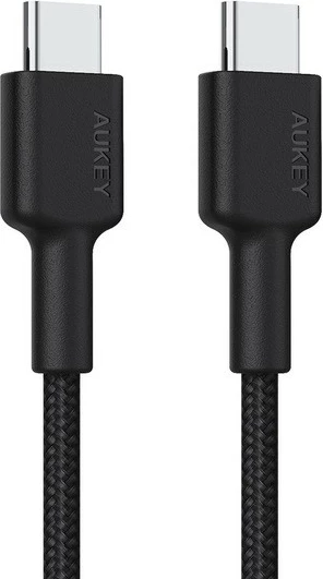 Kabllo USB-C në USB-C AUKEY CB-CD45, 0.9m, 60W, E zezë