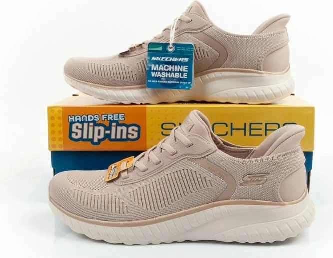 Atlete femra Skechers Bobs Squad Chaos SLIP-INS, bezhë [Madhësia: 40]
