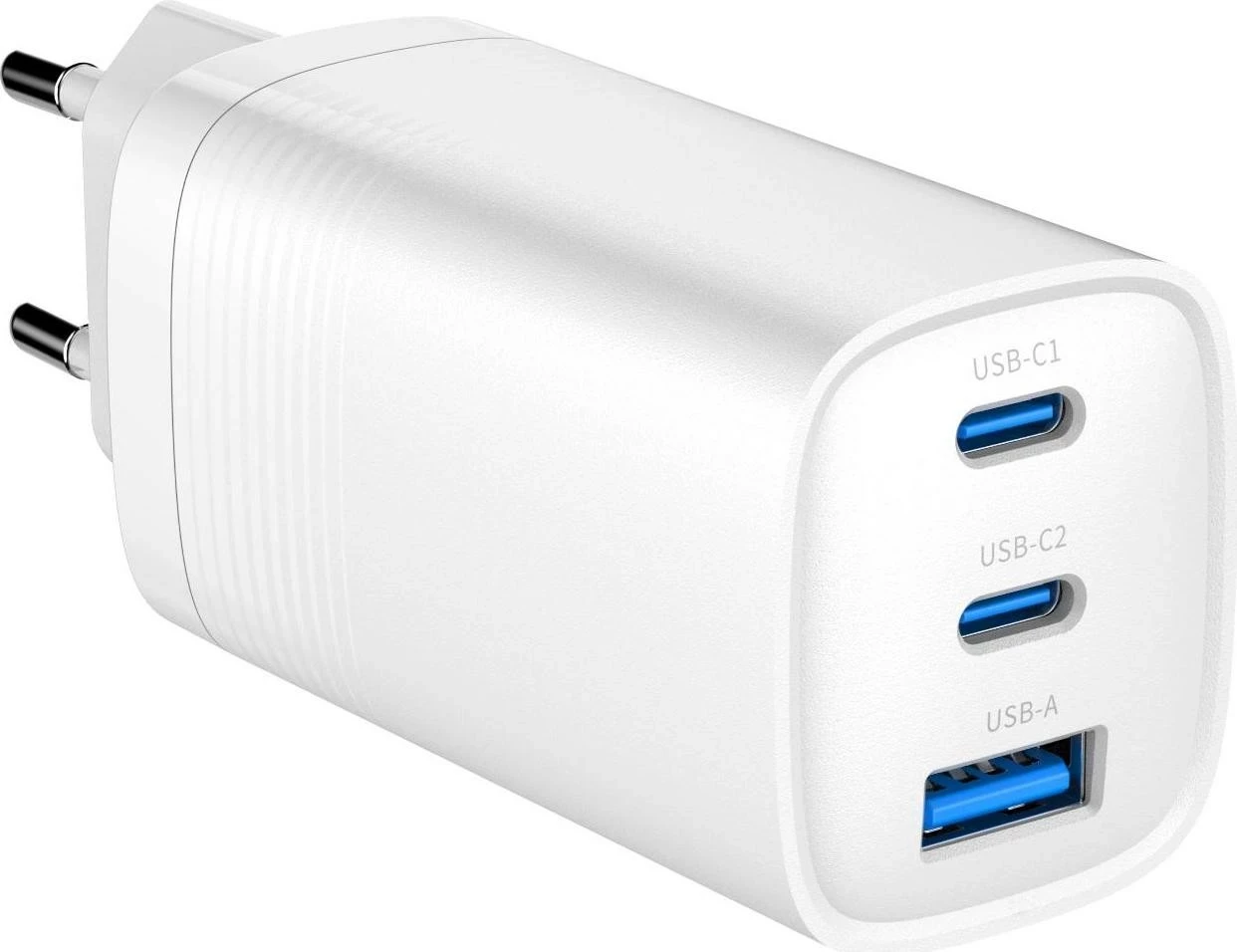 Karikues Gembird GaN USB QC3.0 27W 2xType-C max 65W, i bardhë