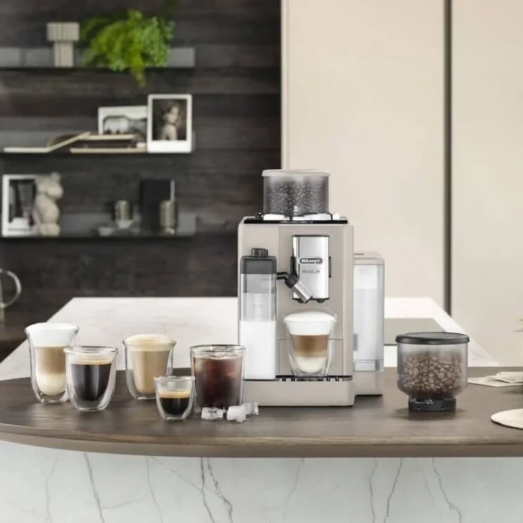 Makinë kafeje DeLonghi Rivelia EXAM440.55.BG 19 bar ekran me ngjyra 3.5" LatteCrema Sandy Cream