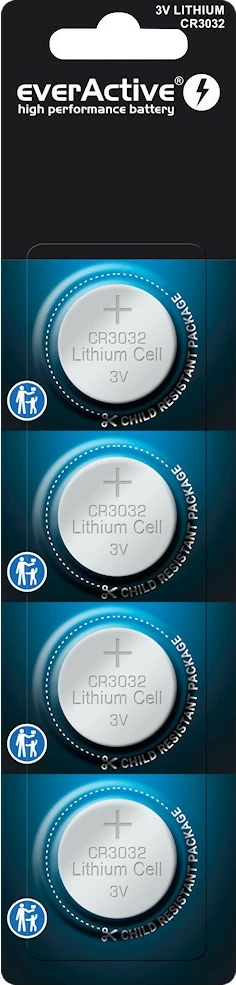 Bateri litium everActive CR3032, set 4 copë